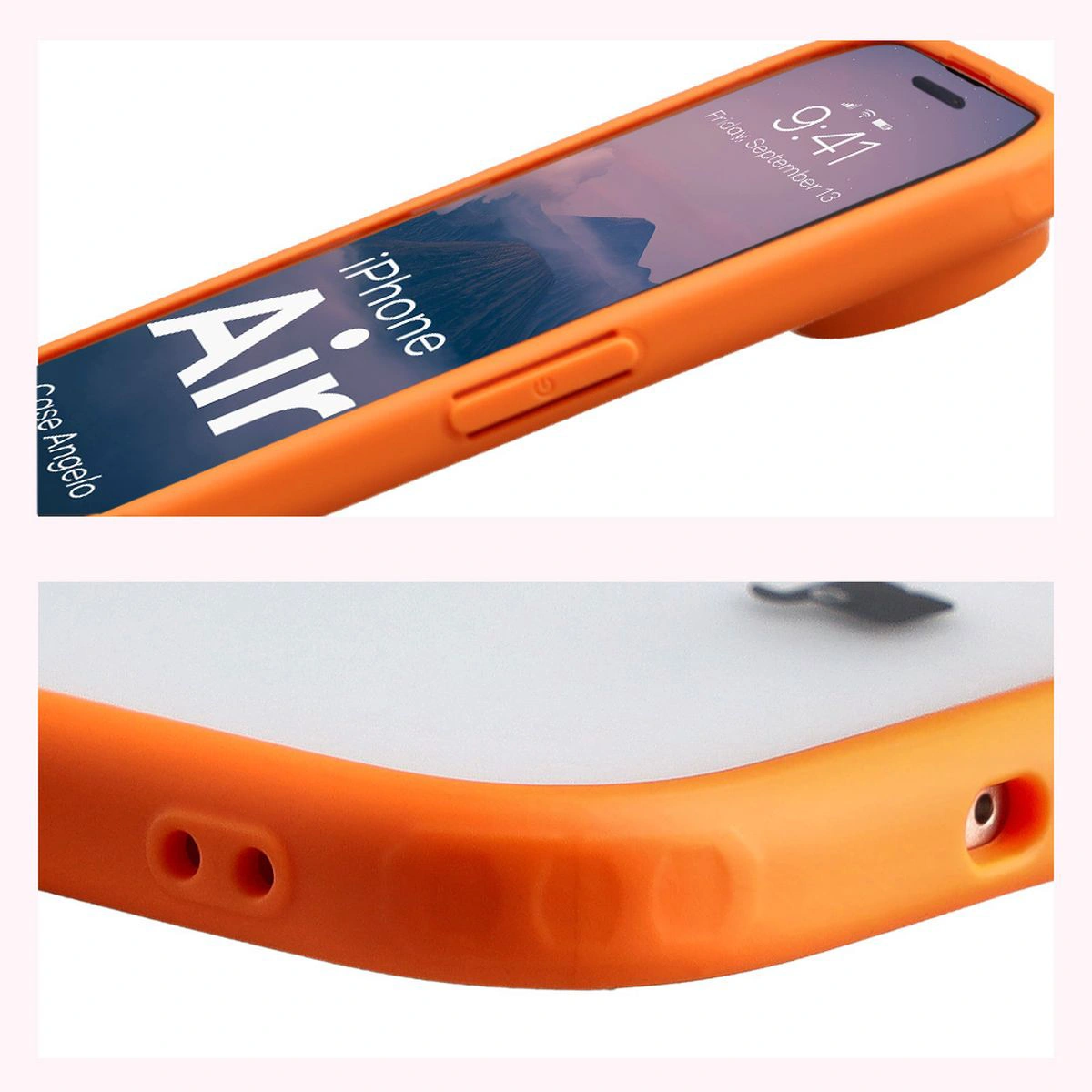 Wzmocnione narożniki i podwyższone ranty ekranu w etui Bizon Case Angelo do Apple iPhone Air